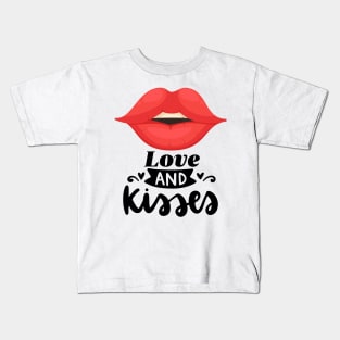 Love and Kiss Lovers Kids T-Shirt